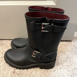 Black Tommy Hilfigure Rain/Snow Boots